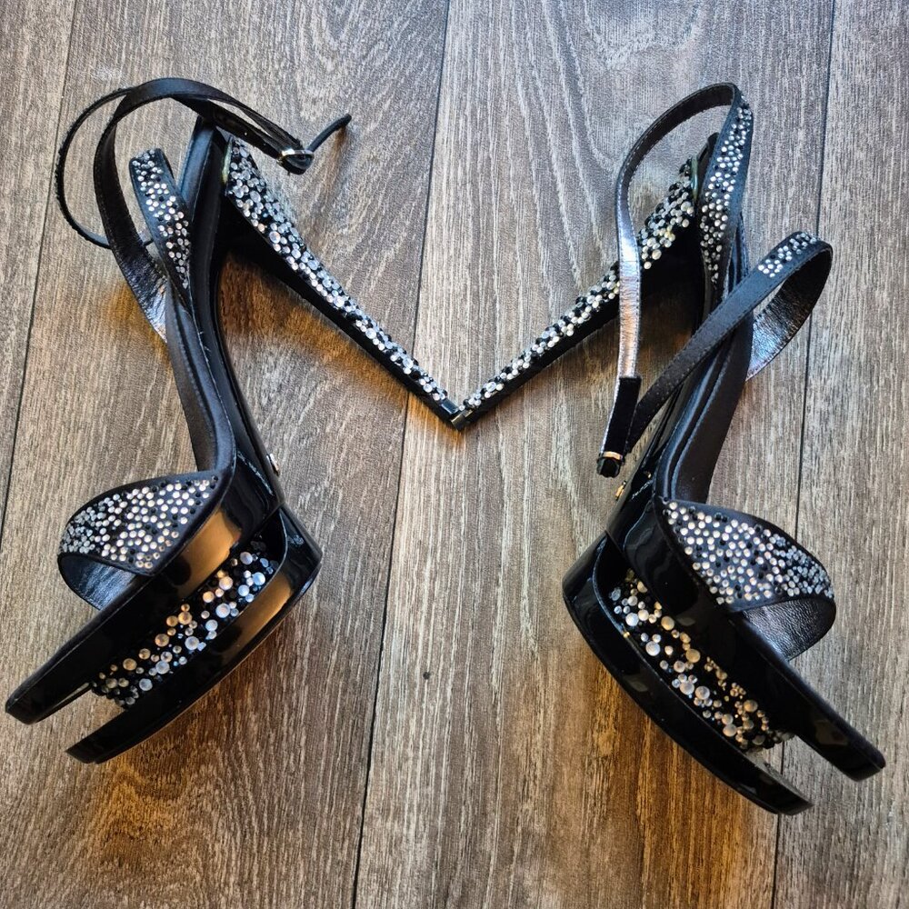 Zigi NY Black Label Crystal Platform Heels, Size 10 (41EU)